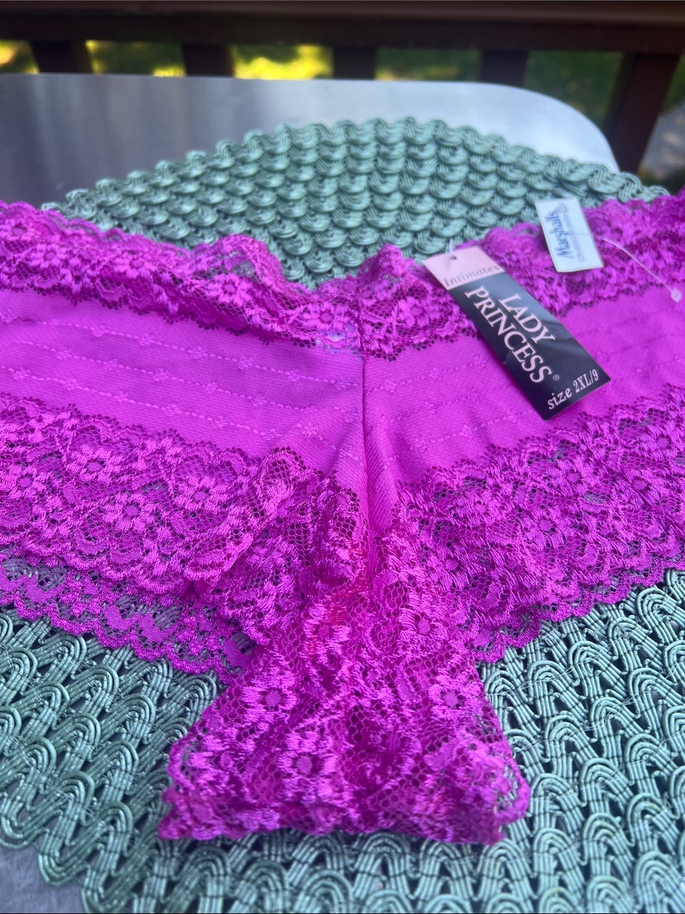 NWT Lady Princess Prince Bright Magenta Lace panties.  Size 2XL /9